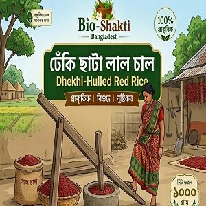 ঢেঁকি ছাঁটা লালচাল