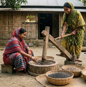 ঢেঁকি ছাঁটা মাষকলাই ডাল