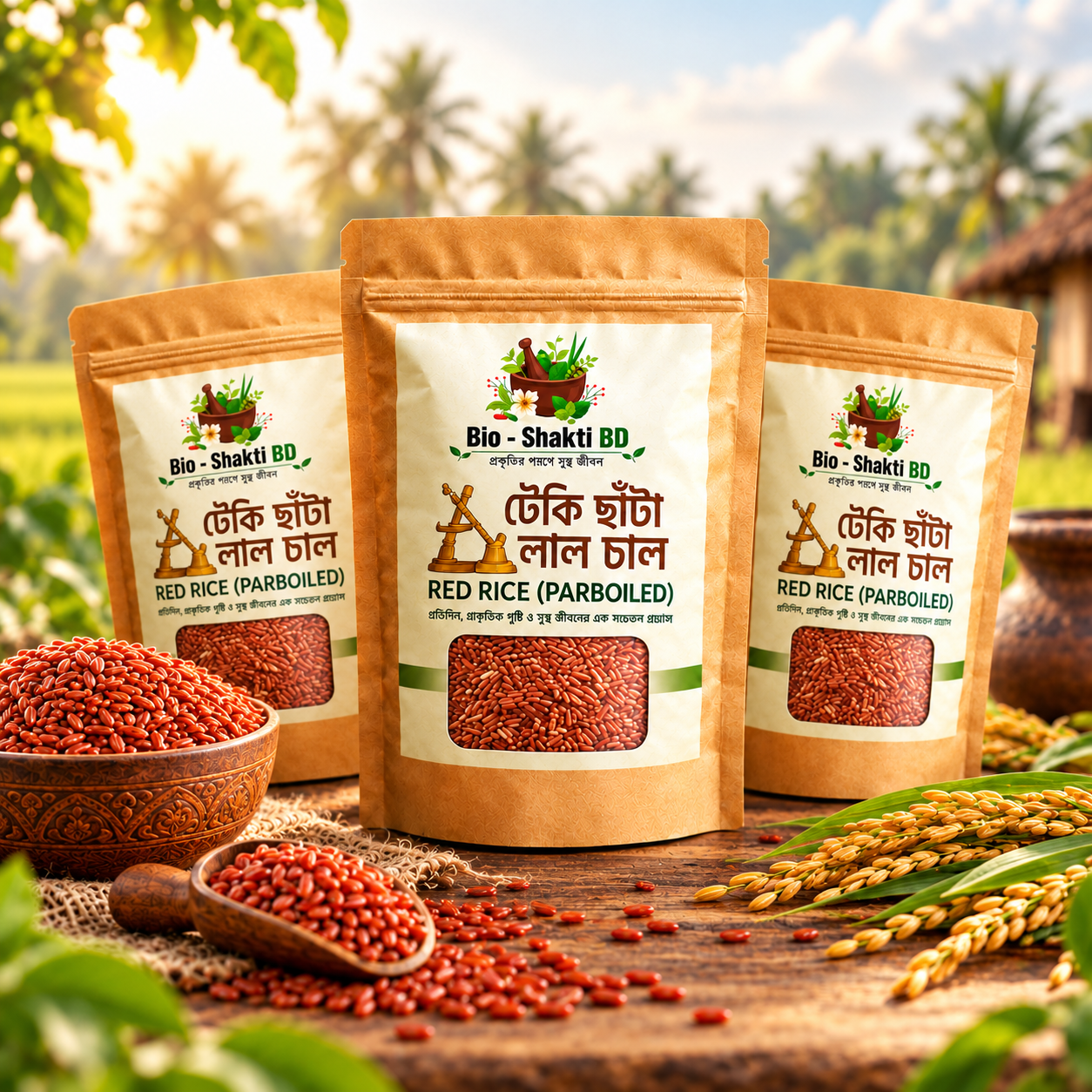 ঢেঁকিছাঁটা লাল চাল - Image 2